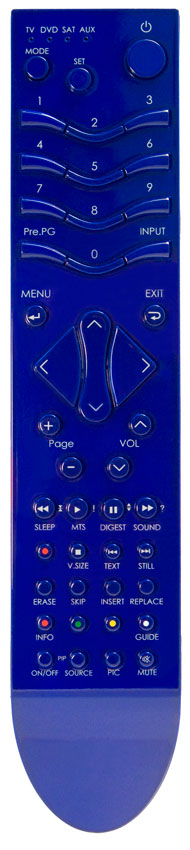 SC45H Infrared Remote - 45 Keys - Slender Design - Unique Key Designs - Hard Plastic Keys